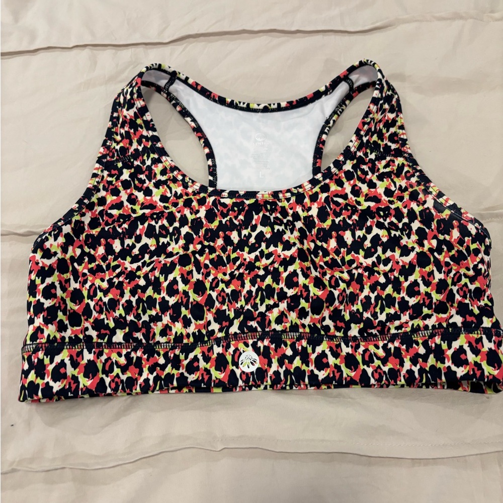 Senita Athletics Multicolor Leopard Print Sports Bra